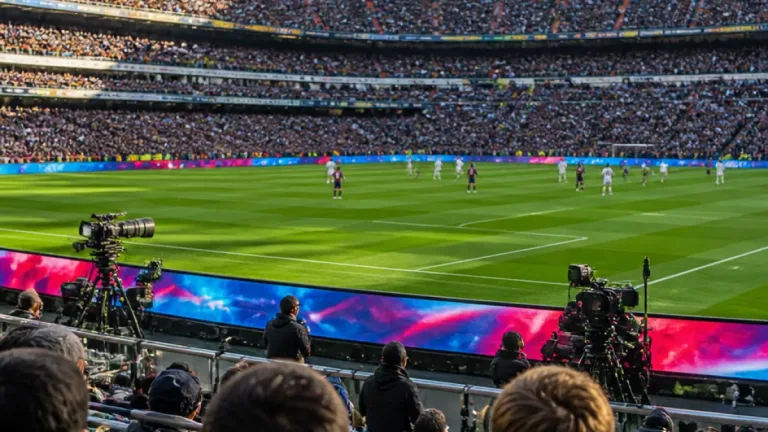 Publicidad de GTA VI se proyecta en las vallas LED durante el Barcelona–Real Madrid